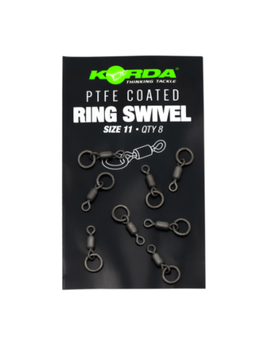 KORDA ONDERLIJNMATERIAAL PTFE COATED RING SWIVEL SIZE 11