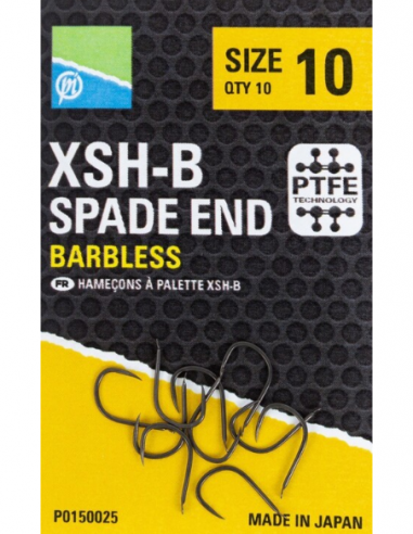 PRESTON HAMEÇONS XSH-B SPADE END BARBLESS HOOK PRESTON