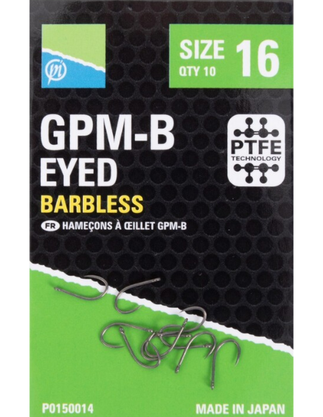 PRESTON HAKEN GPM-B EYED BARBLESS HOOK PRESTON