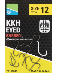 PRESTON HAKEN KKH EYED BARBED HOOK PRESTON