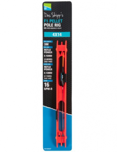 PRESTON GEMONTEERDE LIJN DES SHIPP F1 PELLET POLE RIG