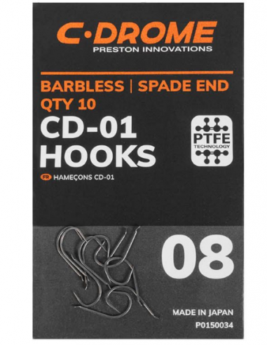 Preston Gpm-B Yeux & Spade Hameçons Sans Ardillon 