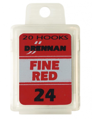 DRENNAN HAKEN FINE RED BARBED BOX 20ST