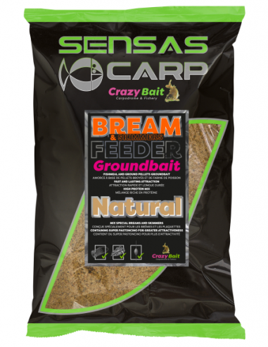 SENSAS AMORCE UK BREAM FEEDER NATURAL 2KG