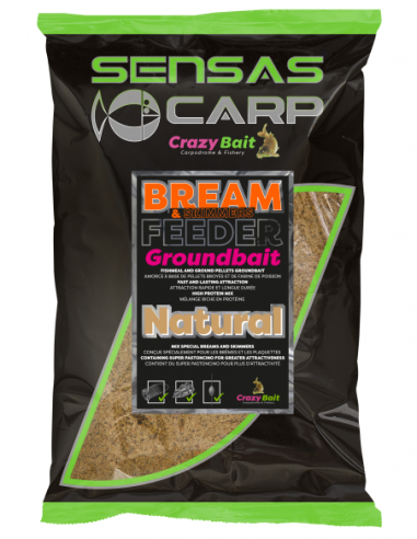 SENSAS LOKVOER UK BREAM FEEDER NATURAL 2KG