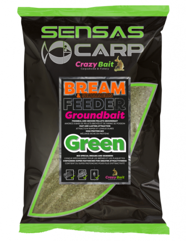 SENSAS AMORCE UK BREAM FEEDER GREEN 2KG