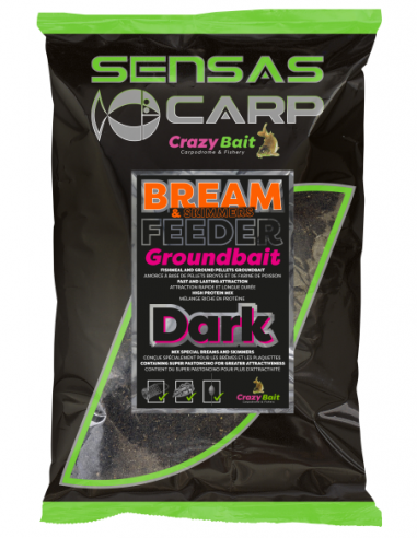 SENSAS LOKVOER UK BREAM FEEDER DARK 2KG