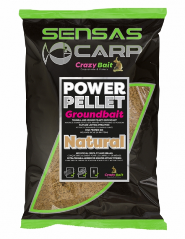 SENSAS AMORCE UK POWER PELLET NATURAL 2KG
