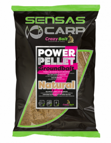 SENSAS AMORCE UK POWER PELLET PLUS NATURAL 2KG