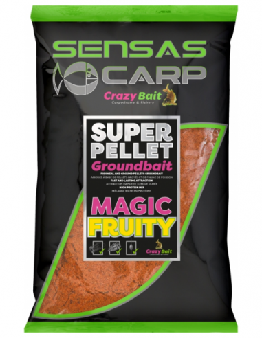 SENSAS SUPER PELLET GROUNDBAIT MAGIC FRUITY 1KG