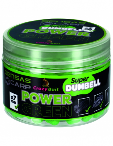 SENSAS SUPER DUMBELL 7MM POWER GREEN 80G