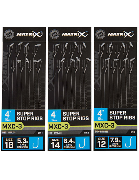 MATRIX ONDERLIJN MXC-3 SUPER STOP RIGS 4"/10CM MATRIX ONDERLIJN MXC-3 SUPER STOP RIGS 4"/10CM