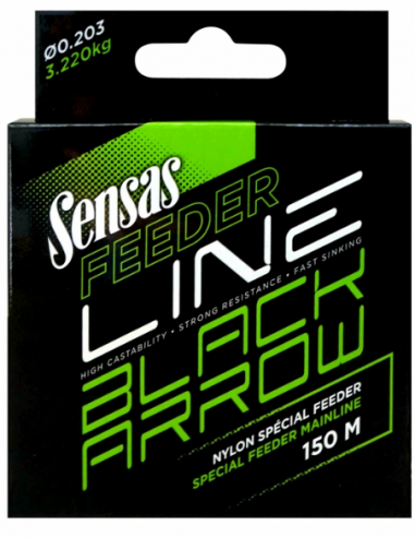 SENSAS NYLON FEEDER BLACK ARROW 150M