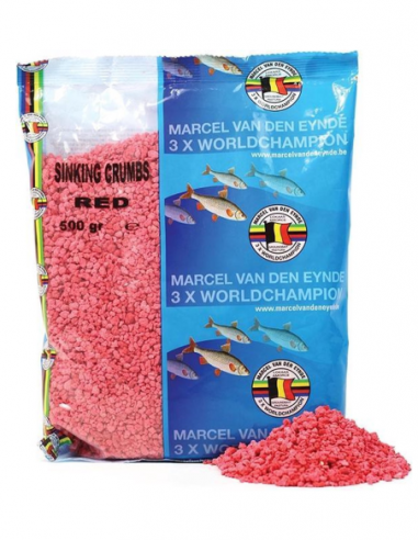 MARCEL VAN DEN EYNDE ENKELVOEDIG VOEDER SINKING CRUMBS RED 500GR