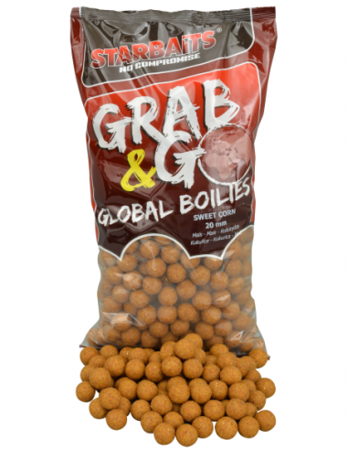 STARBAITS BOILIES GRAB&GO GLOBAL BOILIES SWEETCORN 20MM STARBAITS