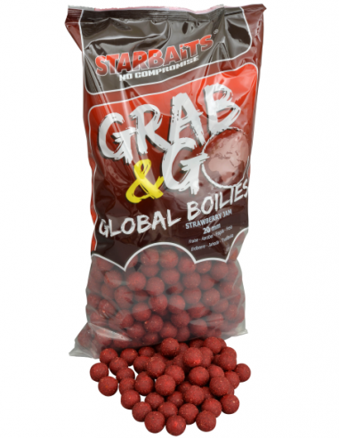 STARBAITS BOILIES GRAB&GO GLOBAL BOILIES STRAWBERRY JAM 20MM STARBAITS