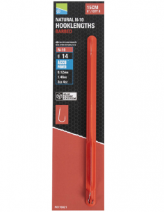 PRESTON ONERLIJNEN MAG STORE N-10 HOOKLENGTHS BARBED