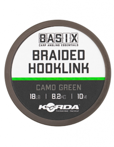 BASIX BRAIDED HOOKLINK CAMO GREEN 10M