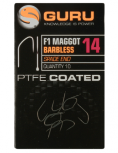 GURU HAKEN F1 MAGGOT BARBLESS/SPADE END
