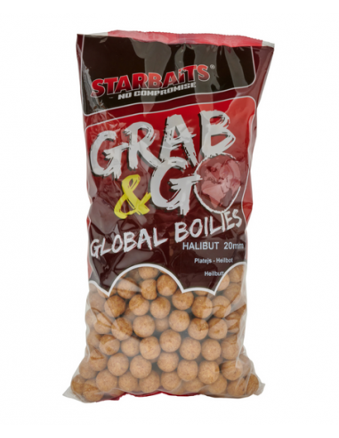 STARBAITS BOUILLETTES GRAB&GO GLOBAL BOILIES HALIBUT 14MM STARBAITS