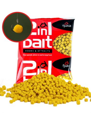 FJUKA BAIT PELLETS HOOK & FEED 2IN1 YELLOW FJUKA BAITS