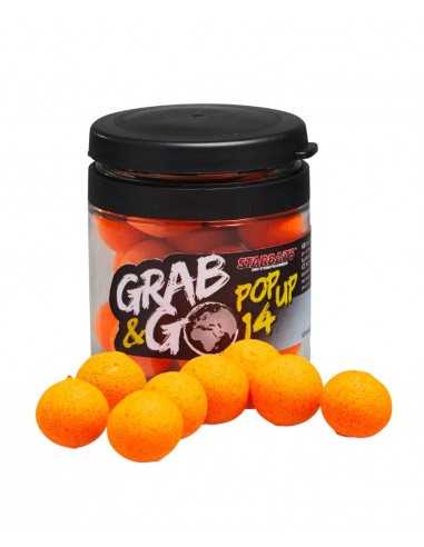STARBAITS POP UP GRAB & GO GLOBAL HALIBUT 14MM ORANJE FLUO 20GR STARBAITS