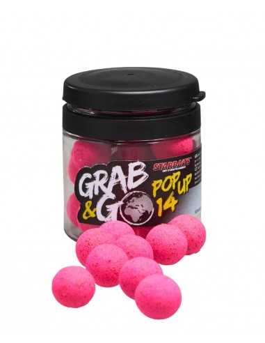 STARBAITS POP UP GRAB & GO GLOBAL STRAWBERRY JAM 14MM ROZE FLUO 20GR STARBAITS