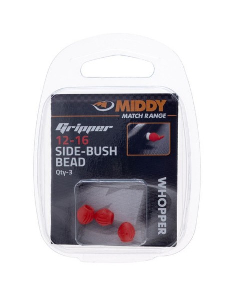 MIDDY ELASTIQUE SIDE BUSH GRIPPER BEAD RED 12-16  MIDDY