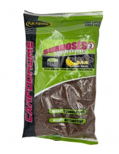 FUN FISHING OVERGEDOSEERT VOERKORRELS CHOCO - BANANA 3MM 700GR FUN FISHING