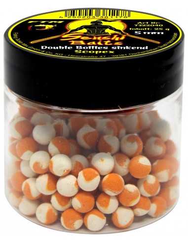 SENSHI BAITS BOILIES SINKEND 5MM SCOPEX BLANC ORANGE 25GR SENSHI BAITS