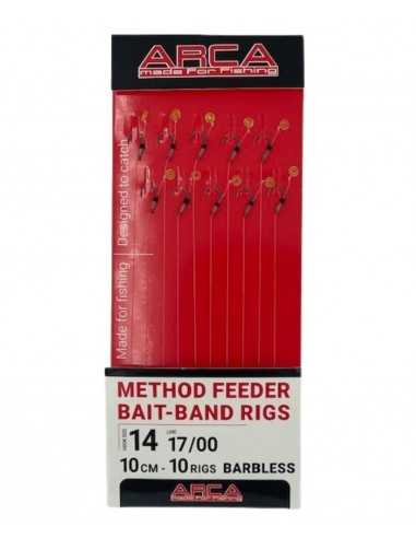 ARCA BAS DE LIGNE METHOD FEEDER BAIT-BAND RIG F1624 BARBLESS 10CM ARCA