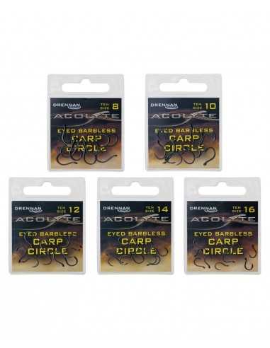 DRENNAN HAMEÇONS ACOLYTE CARP CIRCLE EYED BARBLESS 10PCS DRENNAN DRENNAN HAMEÇONS ACOLYTE CARP CIRCLE EYED BARBLESS 10PCS DRENNAN