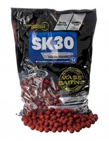 Bouillettes Pour Pêche à La Carpe Starbaits Performance Concept Sk30 - 3kg, Diamètre 20mm - Marron - Appât Masse