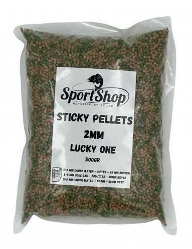 SPORTSHOP STICKY PELLETS 2MM LUCKY ONE 500GR SPORTSHOP