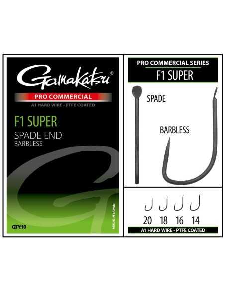 GAMAKATSU HAMEÇON PRO COMMERCIAL F1 SUPER SPADE BARBLESS GAMAKATSU