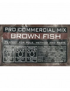 SAGA AMORÇE PRO COMMERCIAL MIX BROWN FISH 900GR SAGA 2