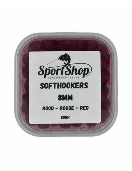 SPORTSHOP HOOKBAITS SOFTHOOKERS ROOD 8MM 80GR SPORTSHOP