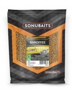 SONUBAITS STIKI METHOD PELLETS 4MM BANOFFEE 650GR SONUBAITS