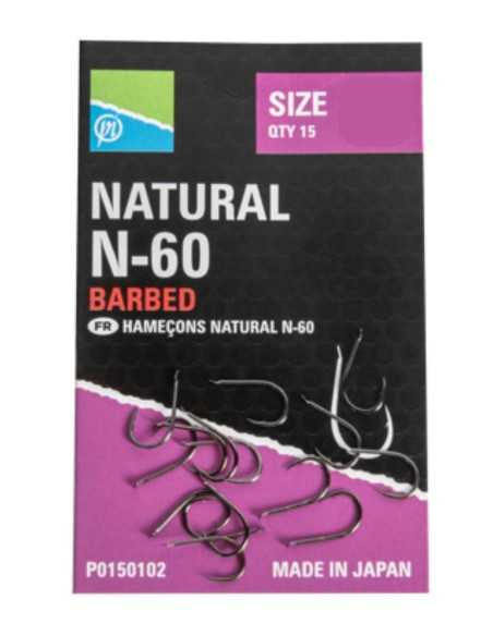PRESTON HAMEÇON NATURAL N-60 PRESTON