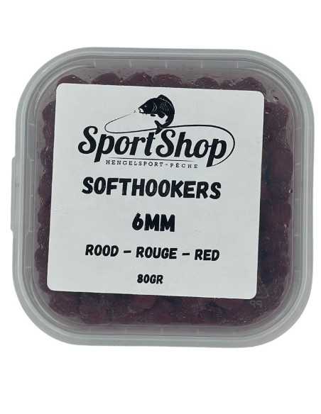 SPORTSHOP HOOKBAITS SOFTHOOKERS ROOD 80GR SPORTSHOP