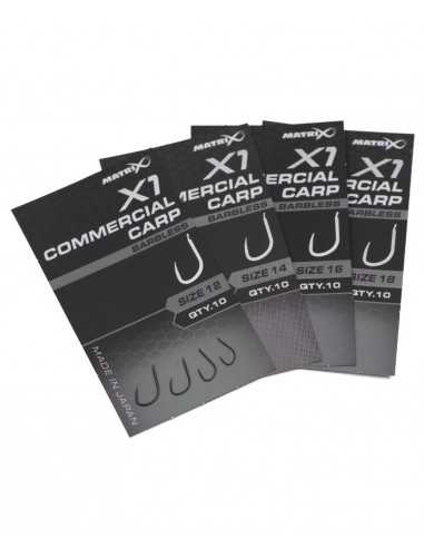MATRIX HAMEÇON X1 COMMERCIAL CARP SPADE BARBLESS MATRIX