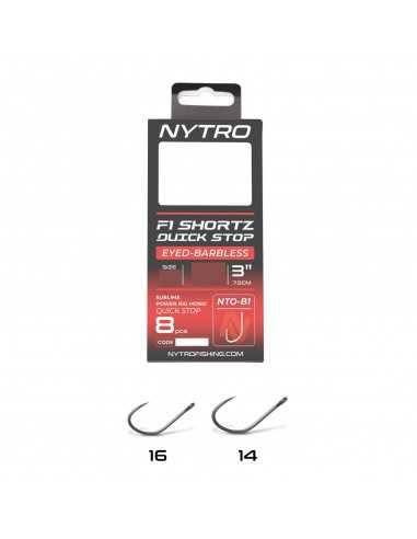 NYTRO ONDERLIJN NTO-B1 BARBLESS F1 SHORTZ QUICK STOP 3"/7,5CM NYTRO