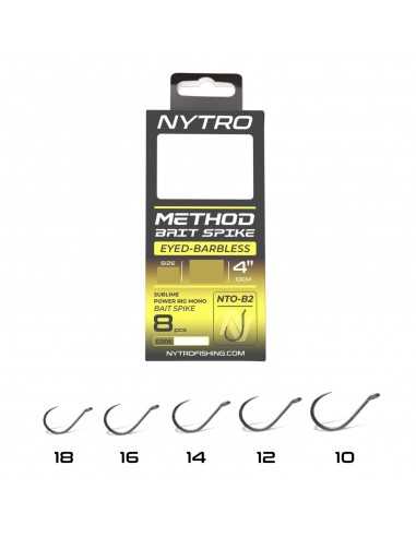 NYTRO BAS DE LIGNE NTO-B2 BARBLESS METHOD BAIT SPIKE 4"/10CM NYTRO