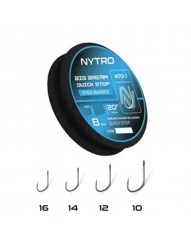 NYTRO BAS DE LIGNE NTO-B1 BARBED BIG BREAM QUICK STOP 20"/50CM NYTRO