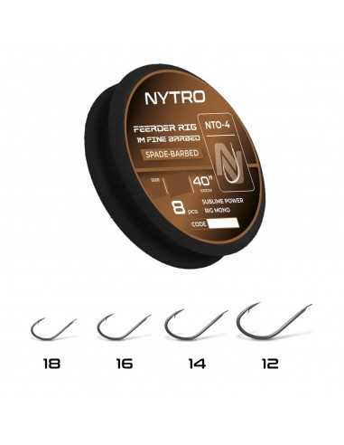 NYTRO BAS DE LIGNE NT04 BARBED FINE FEEDER 40"/100CM NYTRO