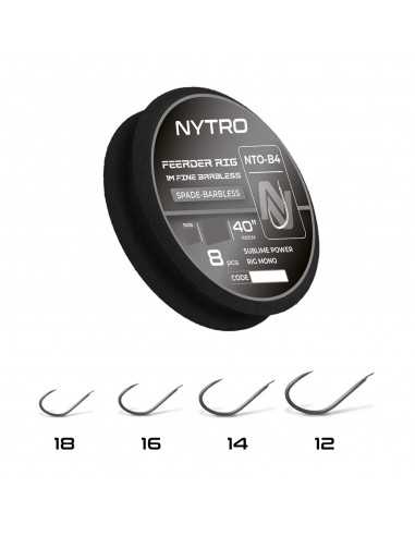 NYTRO ONDERLIJN NT0 B4 BARBLESS FINE FEEDER 40"/100CM NYTRO