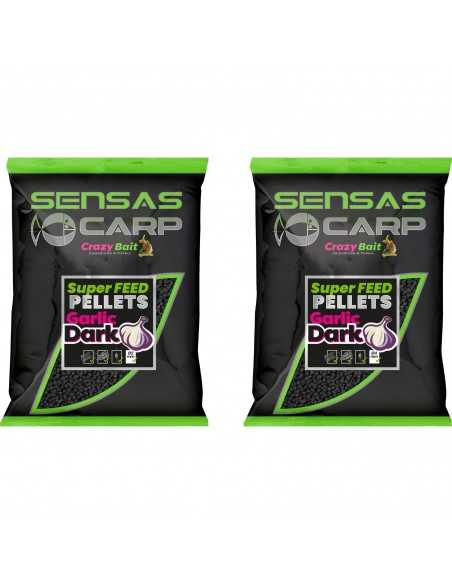 SENSAS SUPER FEED PELLETS DARK GARLIC 650GR SENSAS