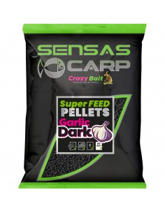 SENSAS SUPER FEED PELLETS DARK GARLIC 650GR SENSAS 2