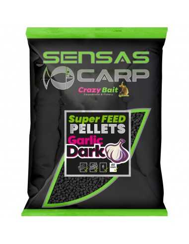 SENSAS SUPER FEED PELLETS DARK GARLIC...