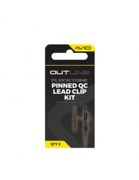 AVID CARP OUTLINE FLECKTONE PINNED QC LEAD CLIP KIT AVID CARP